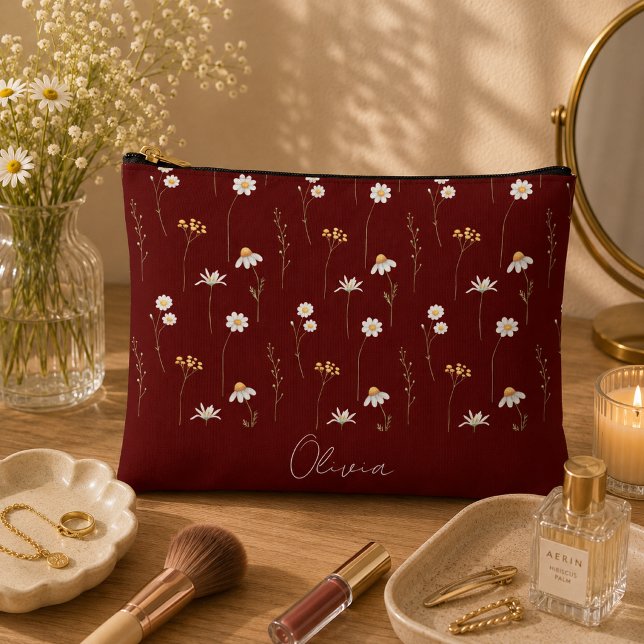 Pochette À Accessoires Arc-en-ciel floral bohème (Créateur téléchargé)