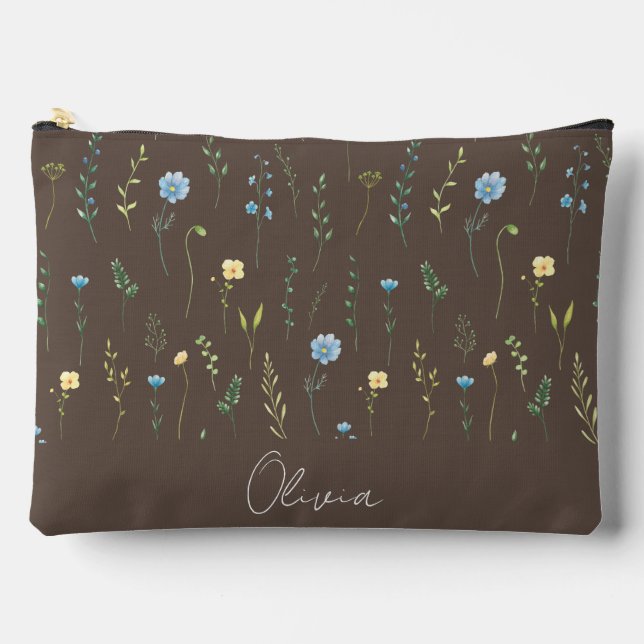 Pochette À Accessoires Arc-en-ciel floral Boho (Recto)