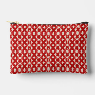 Pochette À Accessoires Argyle, rouge blanc rose Saint-Valentin
