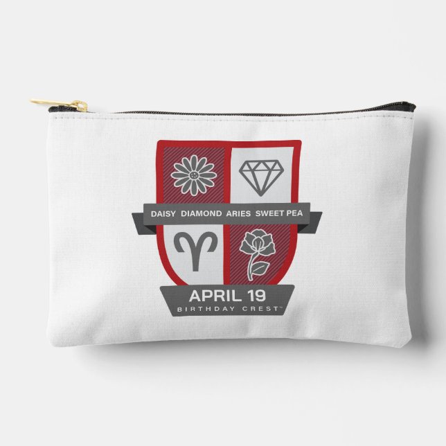 Pochette À Accessoires Aries Crest d'anniversaire™ pour 1er-19 avril (Recto)