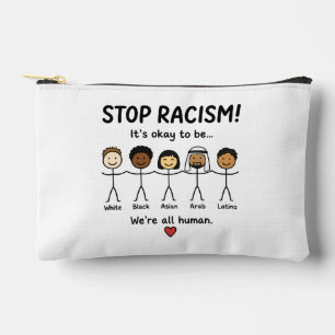 Pochette À Accessoires Arrêtez le racisme, nous sommes tous humains