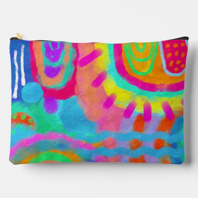 Pochette À Accessoires Art Abstrait coloré (Recto)