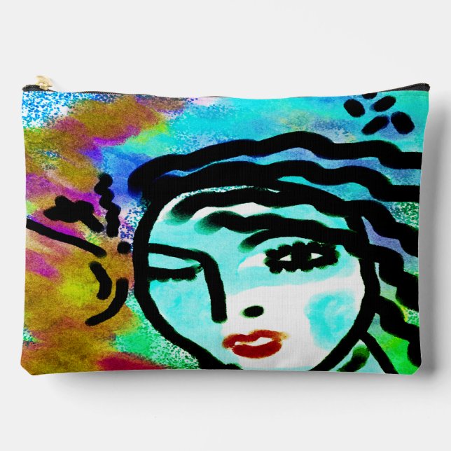 Pochette À Accessoires Art Abstrait coloré (Recto)