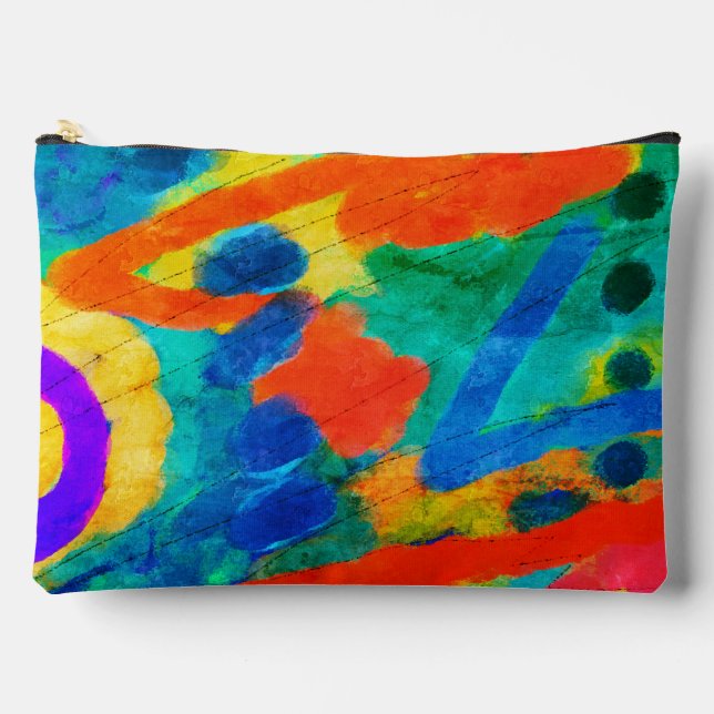 Pochette À Accessoires Art Abstrait coloré (Recto)