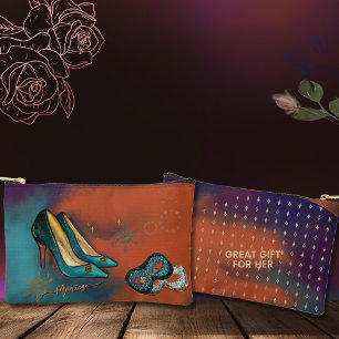 Pochette À Accessoires Art Deco chaussures à talons hauts colorés