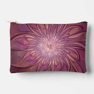 Pochette À Accessoires Art floral fractal moderne abstrait couleurs de ba