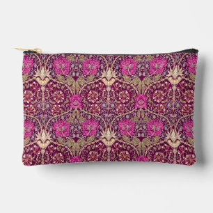 Pochette À Accessoires Art Nouveau Floral, Plum, Beige et violet profond