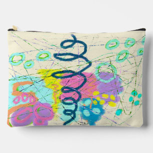 Pochette À Accessoires Art numérique abstrait unique