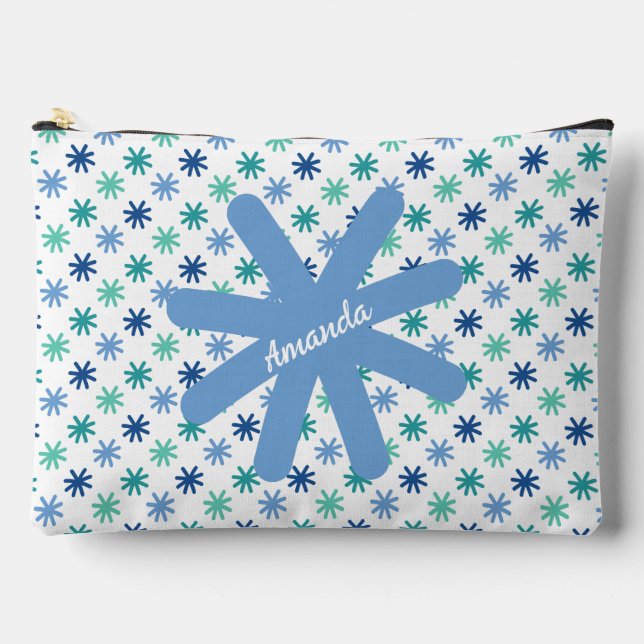Pochette À Accessoires Astérisque Chic S Couleurs Océaniques - Blanc Modi (Recto)