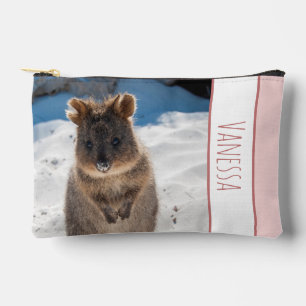 Pochette À Accessoires Australie Quokka sur la plage Rose Girls Custom