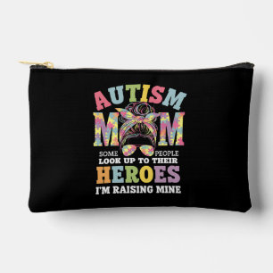 Pochette À Accessoires Autisme Maman Élever Héros Messy Bun Autistique