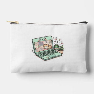 Pochette À Accessoires Autocollant de PC Kawaii Mignon et Détente