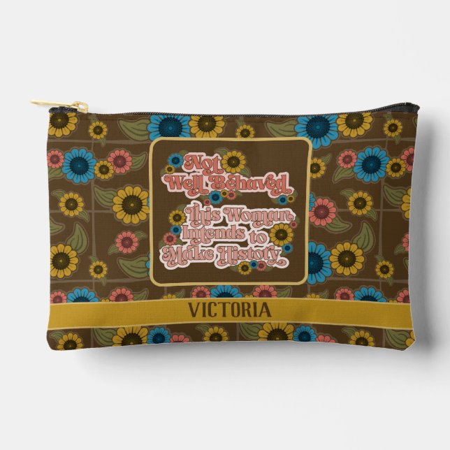 Pochette À Accessoires Autonomisation des femmes Rétro 60s & les années 7 (Recto)