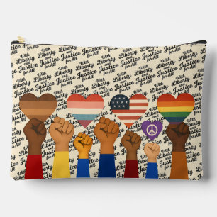 Pochette À Accessoires Avec la liberté et la justice pour toutes les mani