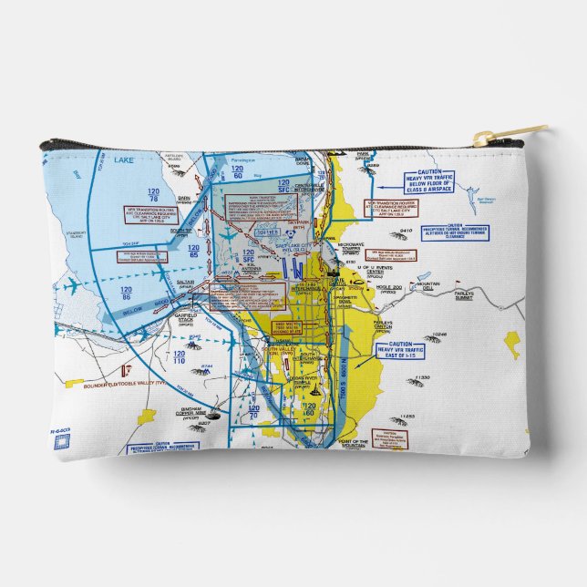 Pochette À Accessoires Aviation Chart Accessory Pouch (Verso)