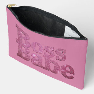 Pochette À Accessoires Babe Parties scintillant rose
