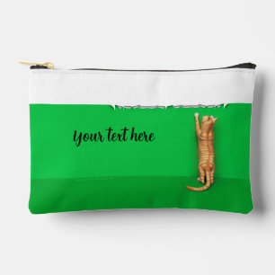 Pochette À Accessoires Bac de service de papier pour chat tabby rouge