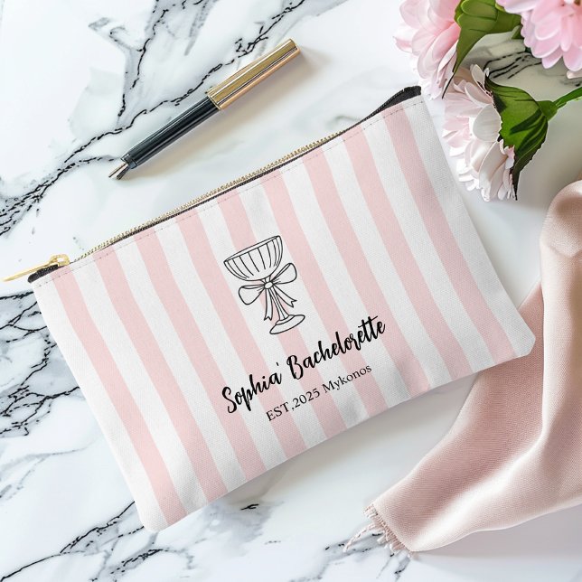 Pochette À Accessoires Bachelorette rose | Cadeau personnalisé (Créateur téléchargé)