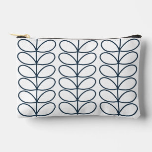 Pochette À Accessoires Baleine noire linéaire Bleu et blanc par Orla Kiel