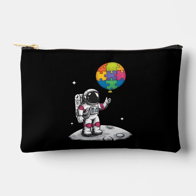 Pochette À Accessoires Ballon d'astronaute autiste Espace Sensibilisation (Recto)
