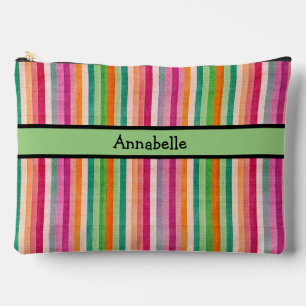 Pochette À Accessoires Bande vibrante rouge et verte