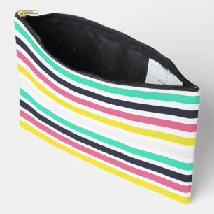 Pochette À Accessoires Bandes horizontales colorées / Coudre grand access
