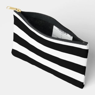 Pochette À Accessoires Bandes noires et blanches
