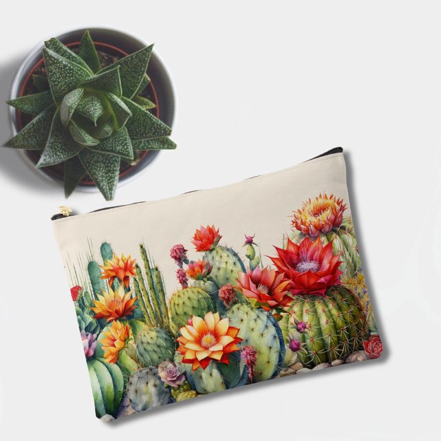 Pochette À Accessoires Beau Cactus Flower Large (Créateur téléchargé)