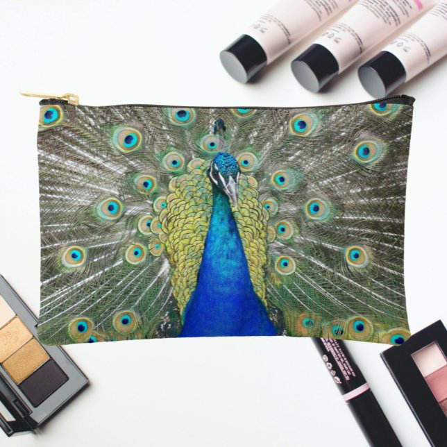 Pochette À Accessoires Beau Peacock Bleu Plumage (In Situ)