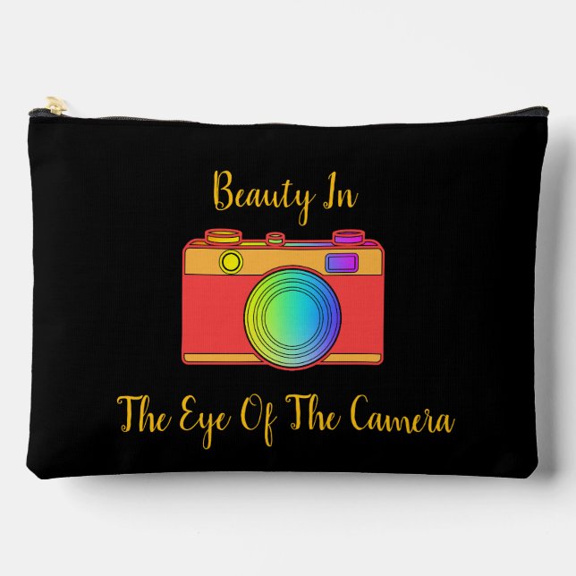 Pochette À Accessoires Beauté dans l'œil de la caméra noir (Recto)