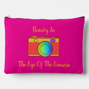 Pochette À Accessoires Beauté Dans L'Oeil De La Caméra Rose
