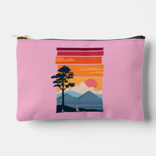 Pochette À Accessoires Beauté de la nature de montagne au coucher du sole