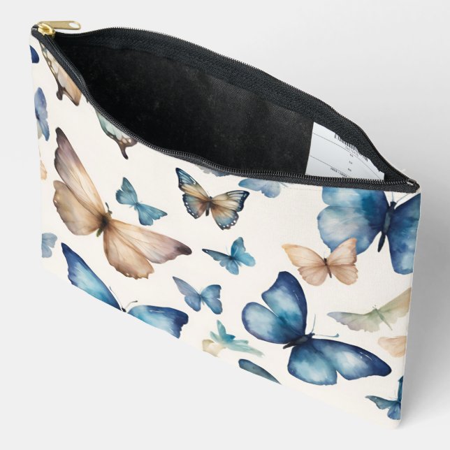 Pochette À Accessoires Beautés Papillons (Ouvrir)