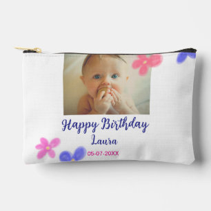 Pochette À Accessoires Bébé enfants 1er anniversaire ajouter le nom date 