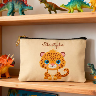 Pochette À Accessoires Bébé léopard mignon animaux de safari pour enfants