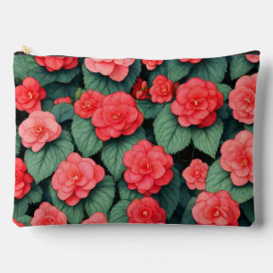 Pochette À Accessoires Bégonia fleurs roses