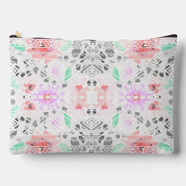 Pochette À Accessoires Belle couleur pastel floral aztec (Recto)