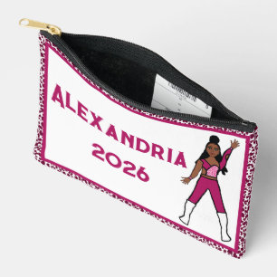 Pochette À Accessoires Berry Leopard, danseuse de majorette personnalisée