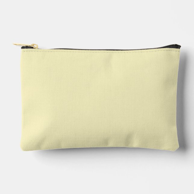 Pochette À Accessoires Beurre jaune uni (Recto)