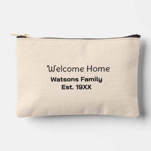 Pochette À Accessoires Bienvenue à la maison nom de famille année de créa