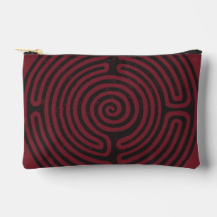 Pochette À Accessoires Black Circle Labyrinth (Maroon) Art fin