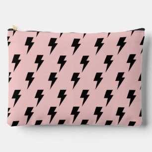 Pochette À Accessoires Black Pink Lightning Y2K Indie Bold Organisation