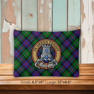 Pochette À Accessoires Blason du clan Malcolm sur tartan