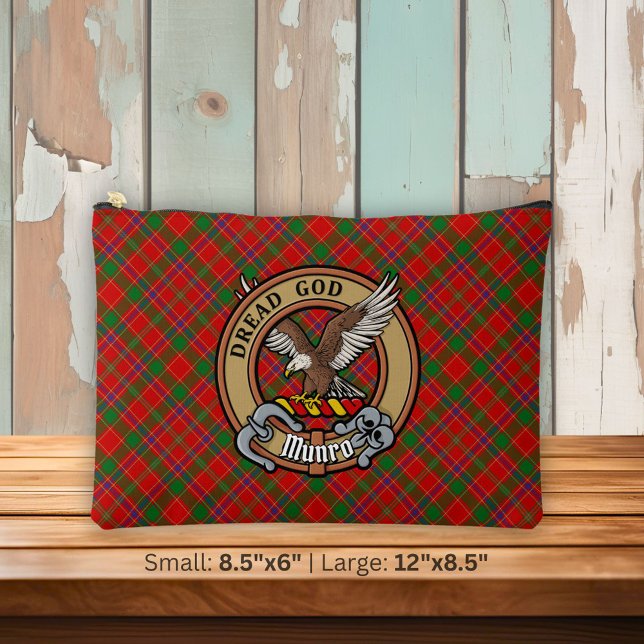 Pochette À Accessoires Blason du clan Munro sur tartan (Créateur téléchargé)