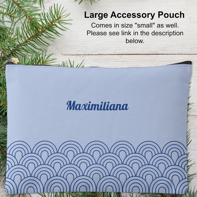 Pochette À Accessoires Bleu Arches Glam Grand Accessoire Pouch (Large Accessory Pouch - Blue Arches Glam by Leapfroglisics Shop)