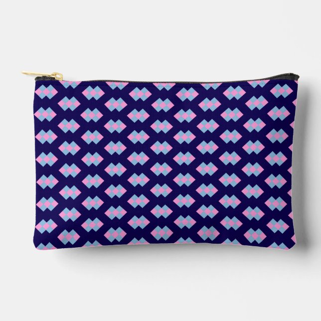Pochette À Accessoires Bleu Diamant Petit (Recto)