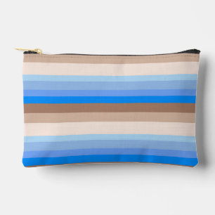 Pochette À Accessoires Bleu et rayures Brown