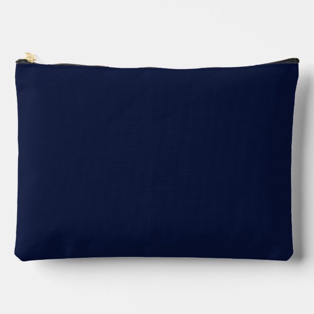 Pochette À Accessoires Bleu Nuit Marine Uni (Recto)
