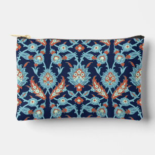 Pochette À Accessoires Bleu Orange Blanc Turc Oriental Floral