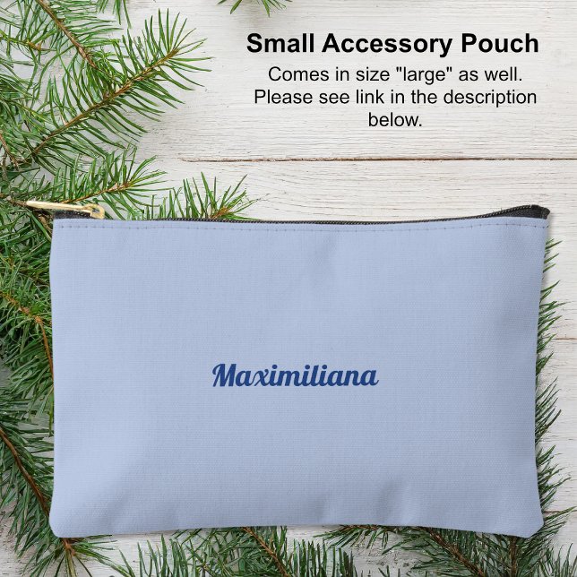 Pochette À Accessoires Bleu - Petite poche d'accessoires solide (Small Accessory Pouch - Blue - Solid by Leapfroglisics Shop)